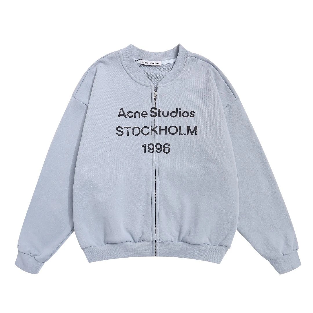 Acne Studios Stockholm 1996 Black Zip-Up Bomber Jacket Outerwear Jacket - 10