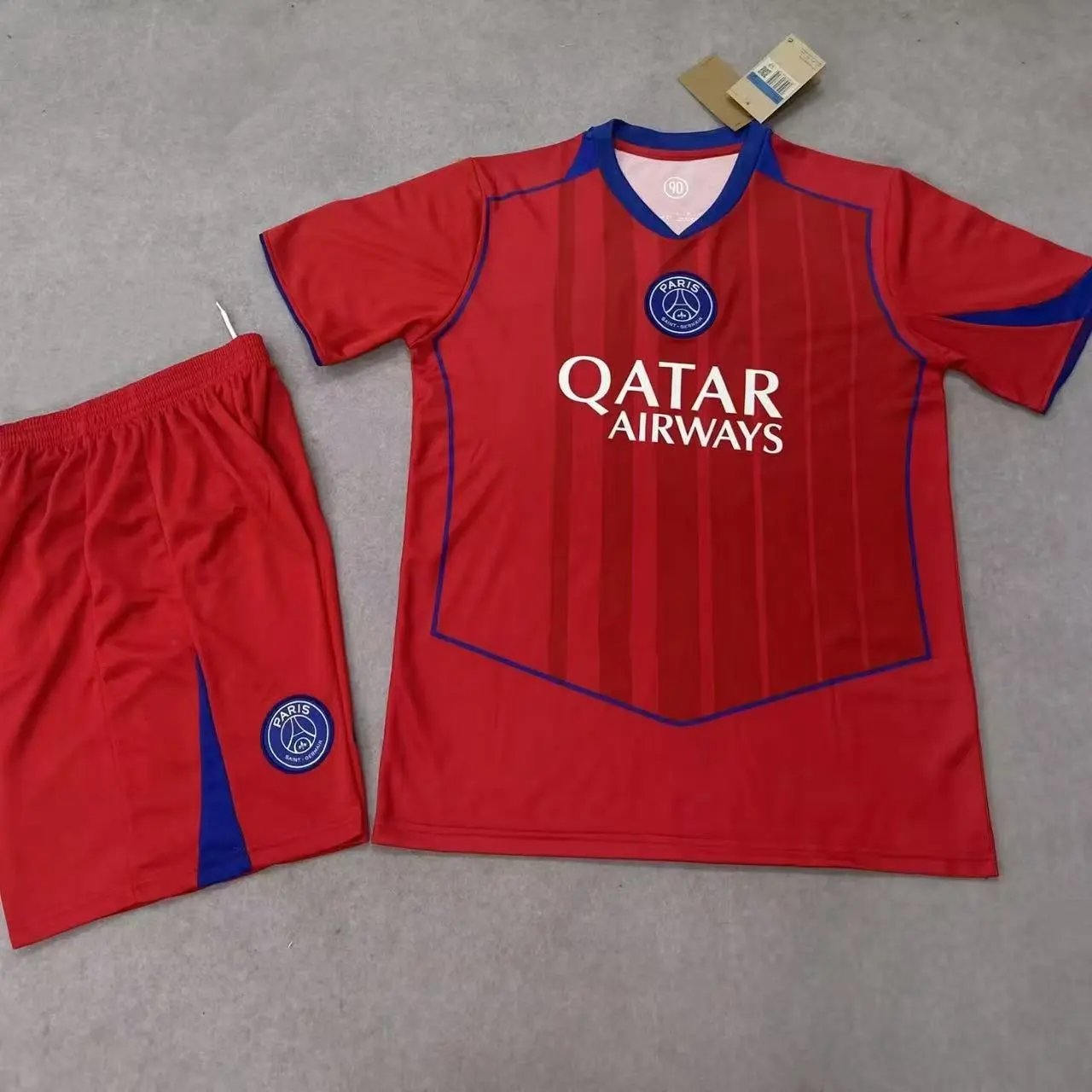Adidas Football Jerseys Jersey and Shorts Set with Club National Team Crests — 2526 Paris Two-Piece Set for Guests