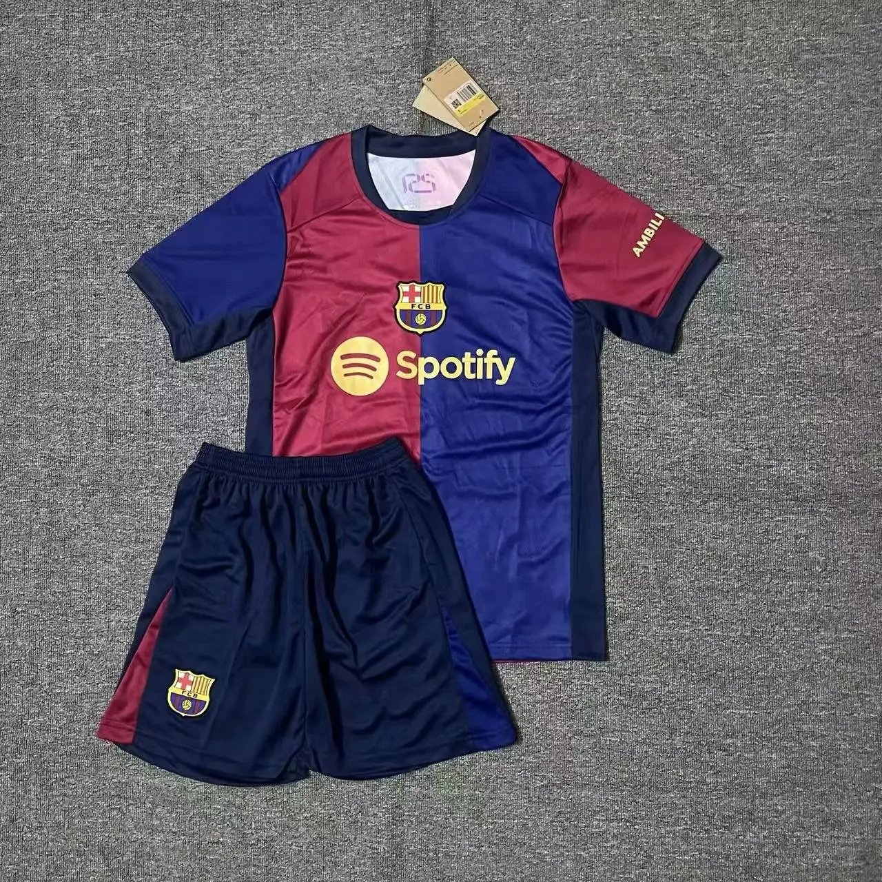 Adidas Football Jerseys Jersey and Shorts Set with Club National Team Crests — 24/25 Barcelona Home Kit
