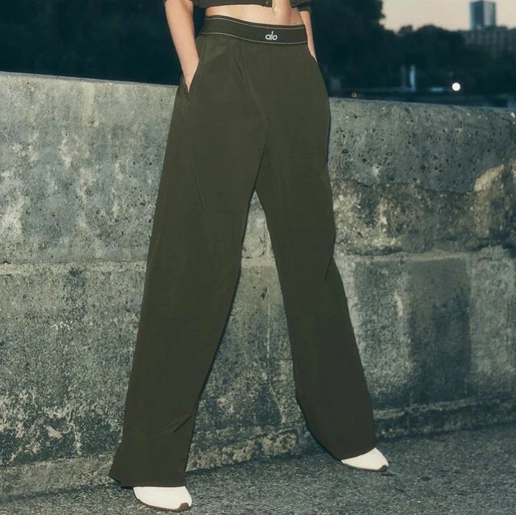 Design Wide-Leg Flowy Pants Black - 7