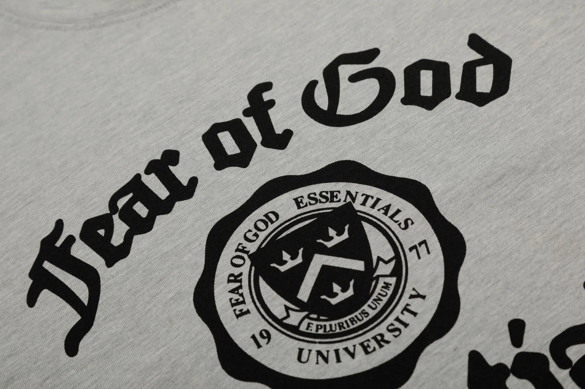 Fear of God Essentials University Print Navy T-Shirt - 13