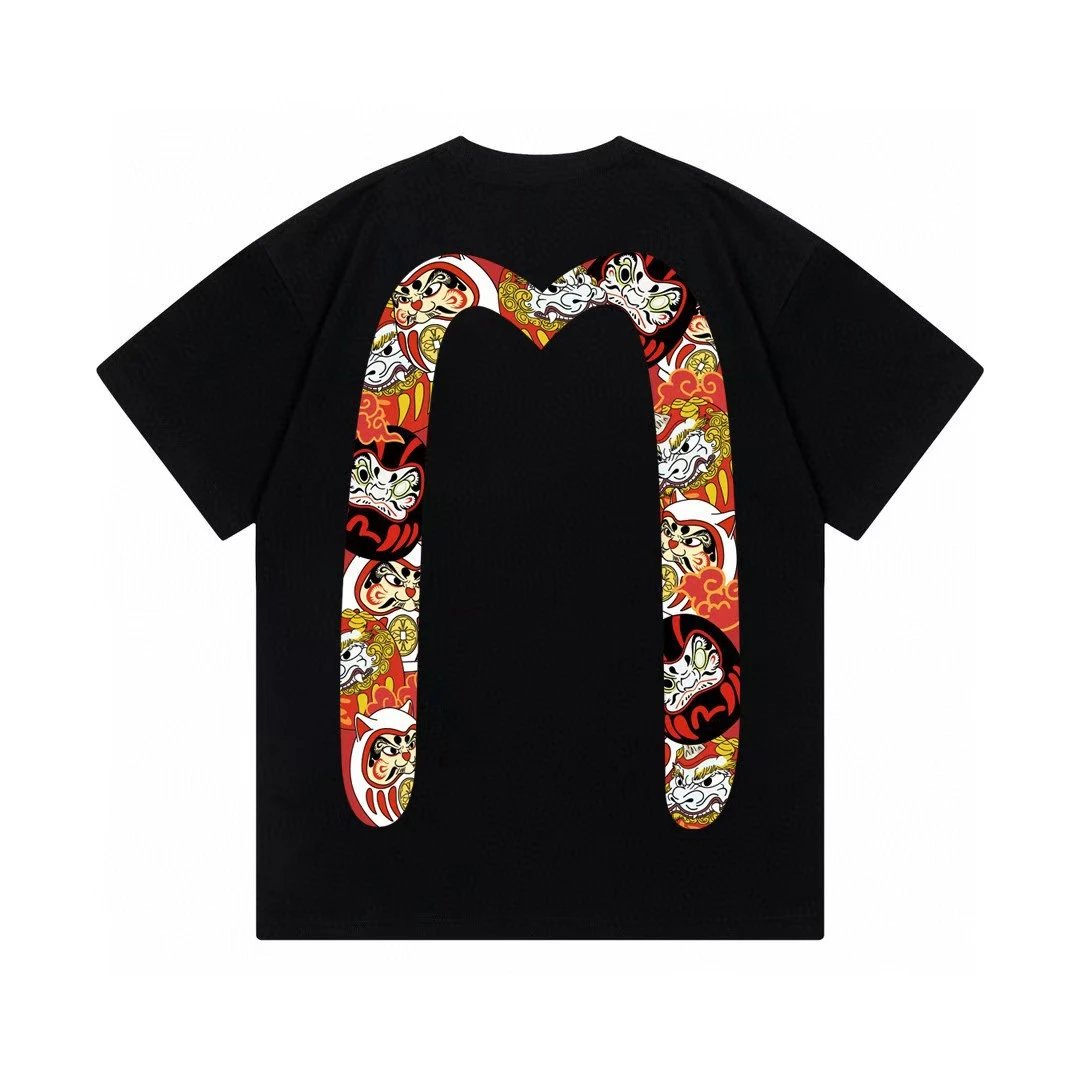 Evisu Daruma Graphic Print Red T-Shirt - 24
