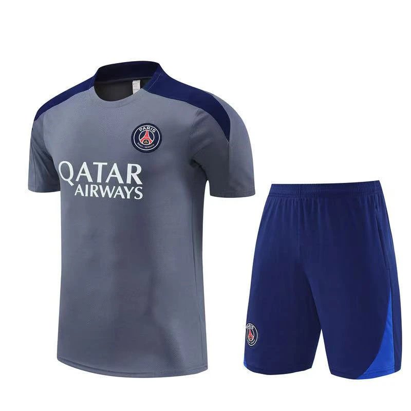 Real Madrid Training Kit Black Purple White Jersey and Shorts Sets - 7