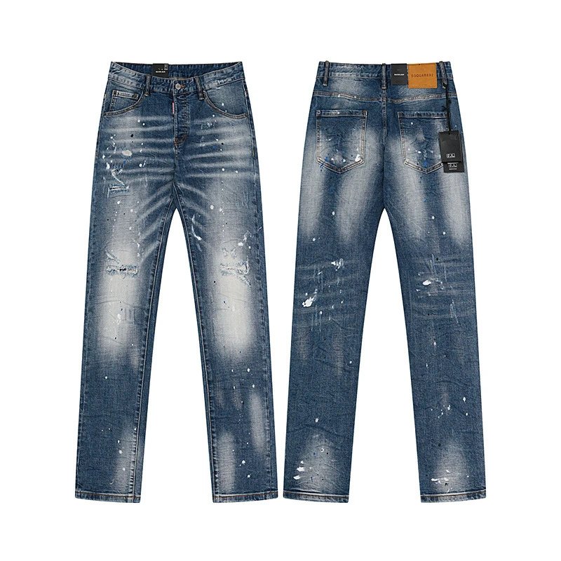 Dsquared2 Distressed Black Paint-Splatter Jeans - 13