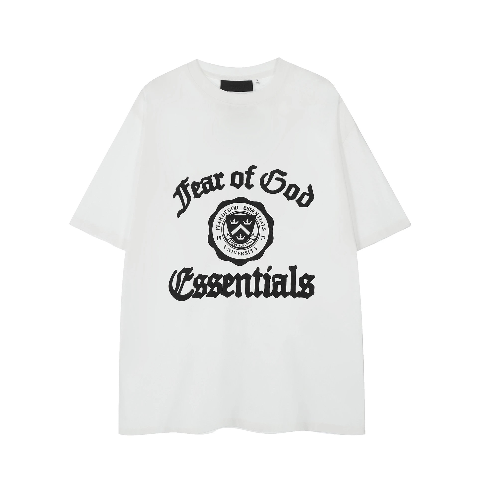 Fear of God Essentials Black College Print T-Shirt - 6