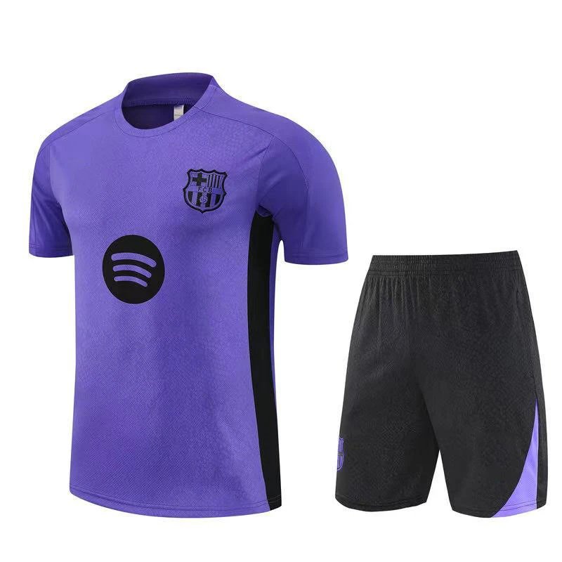 FC Barcelona x Spotify Training Jersey and Shorts Set Purple / Navy - 4