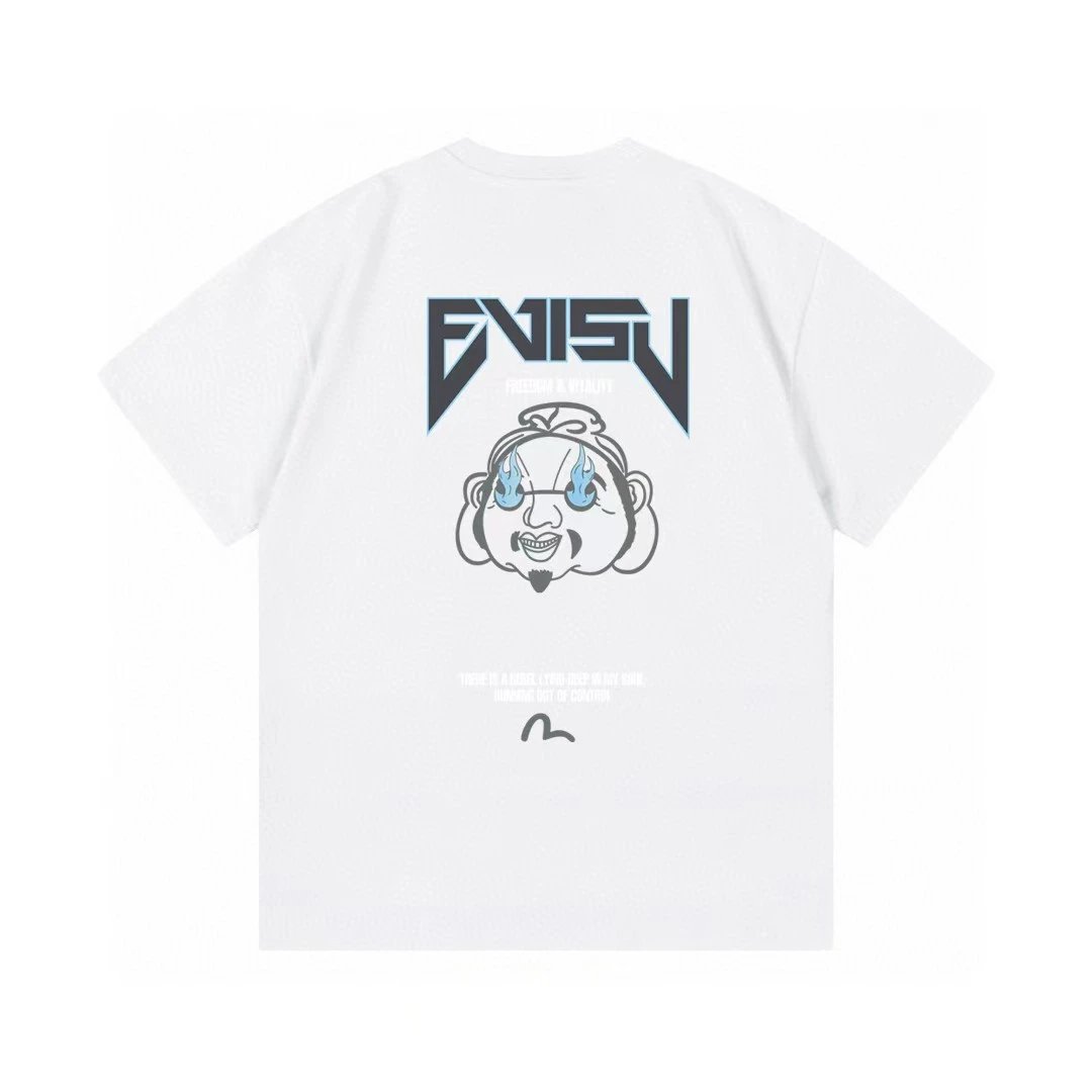Evisu Daruma Graphic Print Red T-Shirt - 31