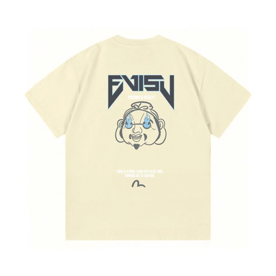Evisu Daruma Graphic Print Red T-Shirt - 34