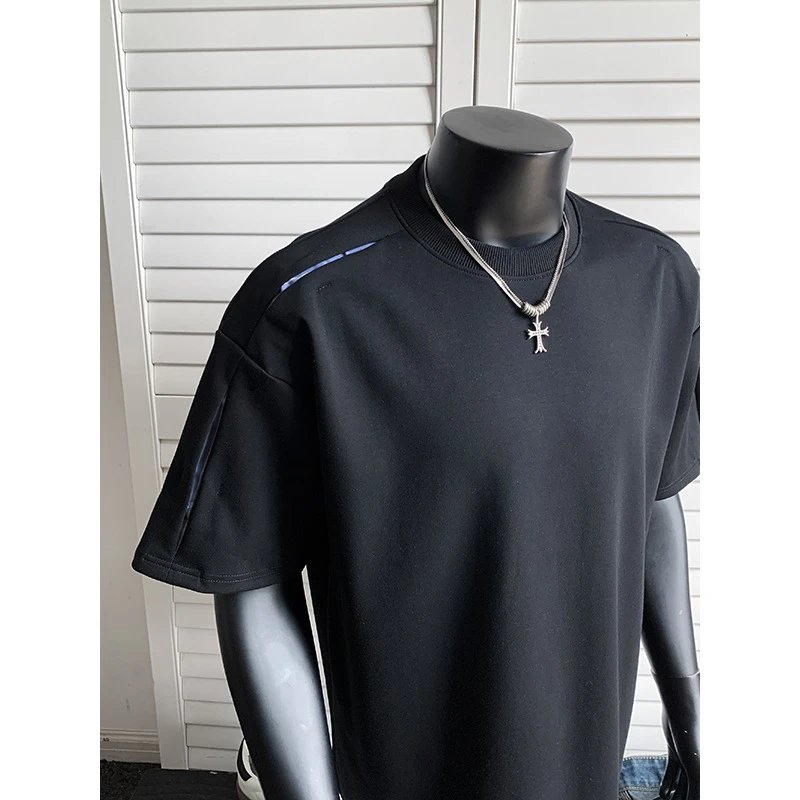 Design Contrast Trim Polo Black Polo Shirt - 21