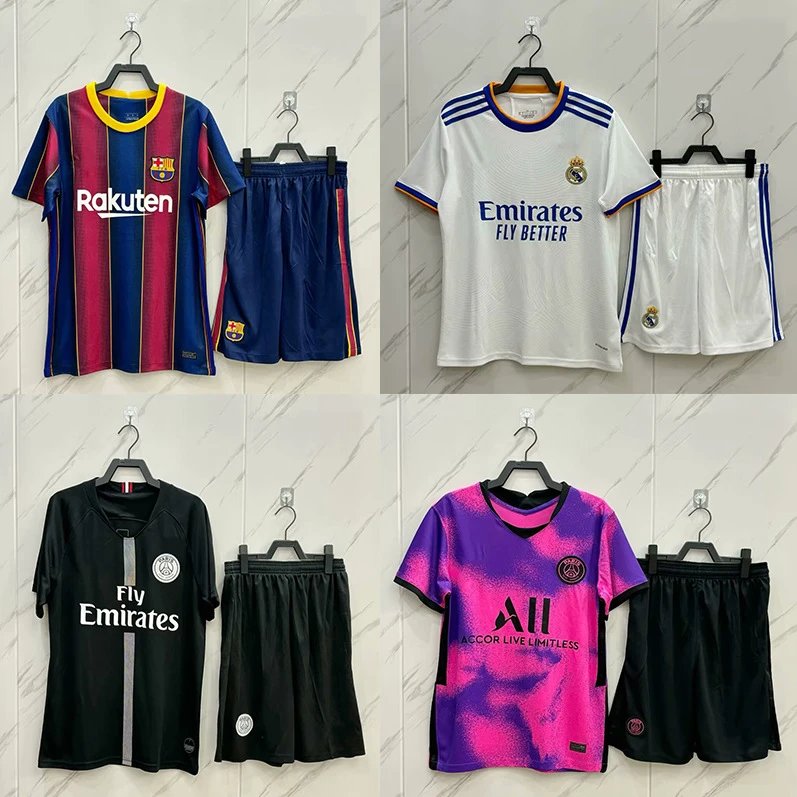 Paris Saint-Germain Third Kit Black Jersey and Shorts Set - 2