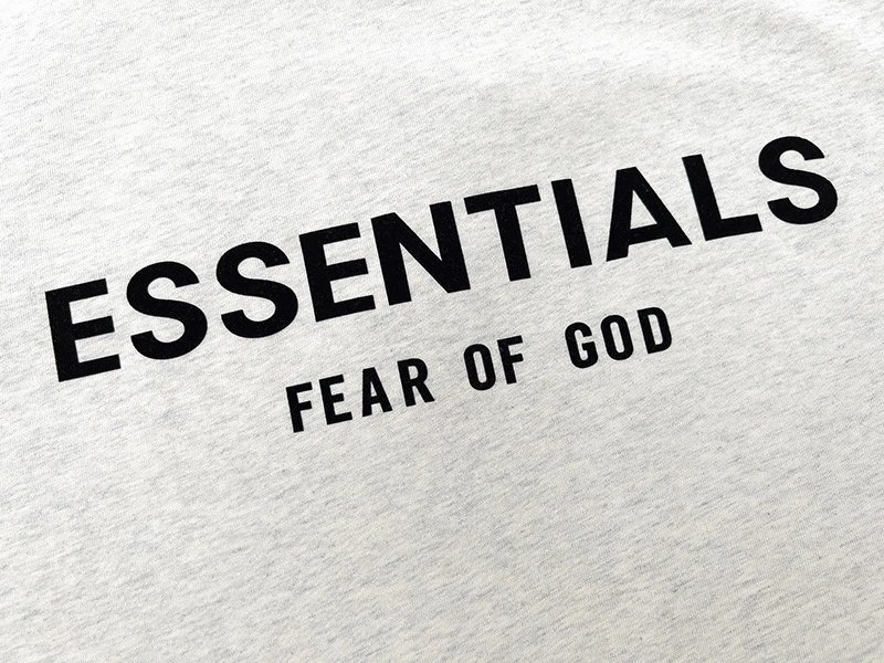 Fear of God Essentials Logo Print Oversized T-Shirt Beige - 16