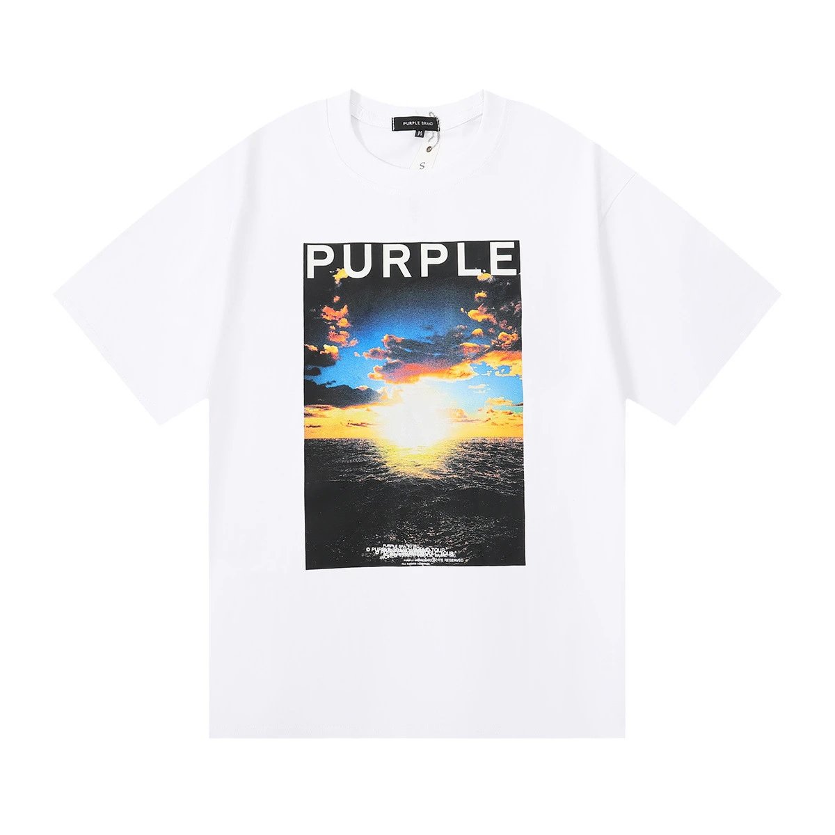 Purple Brand Purple Crowd Print Black T-Shirt - 6