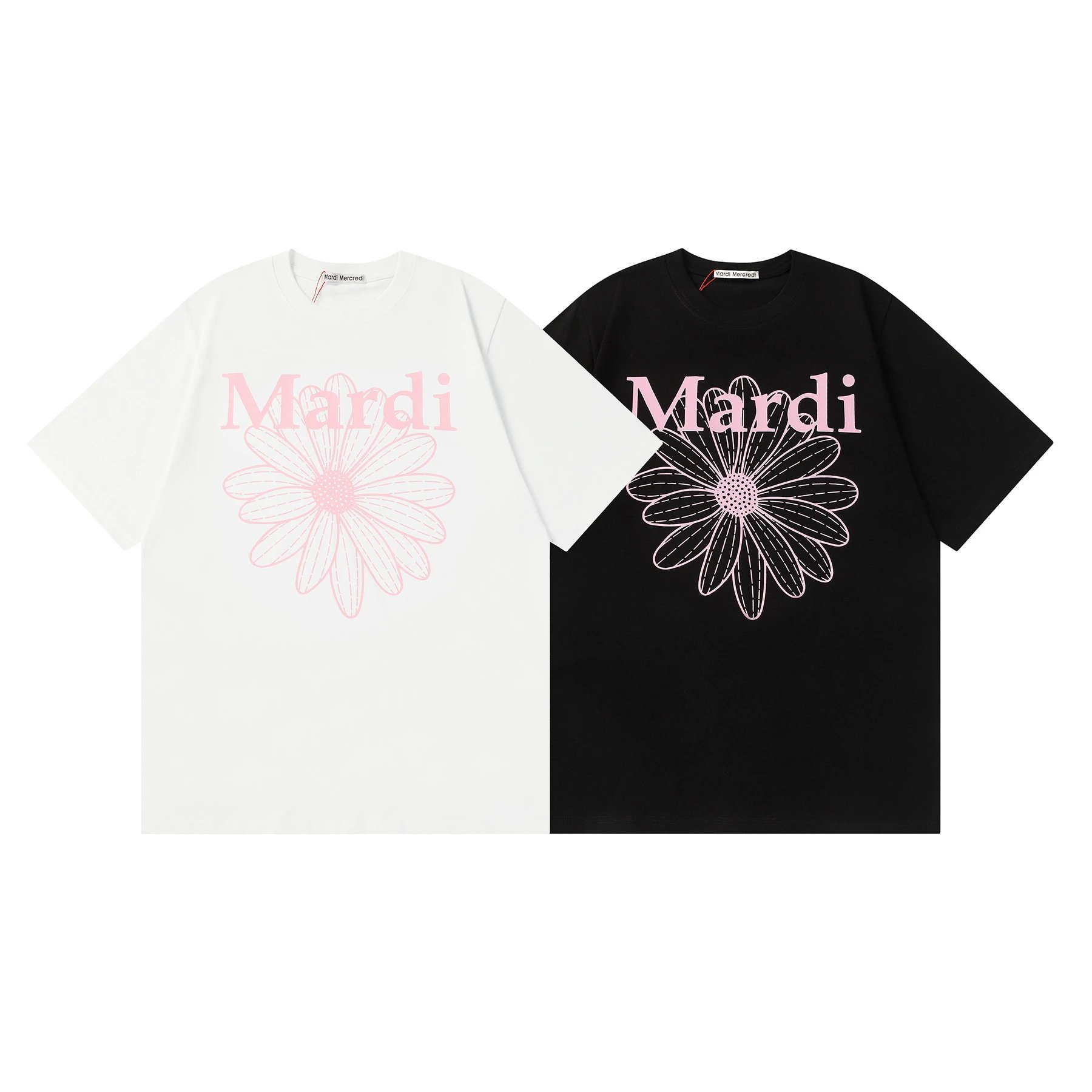 Mardi Mercredi Daisy Graphic Black T-Shirt - 5