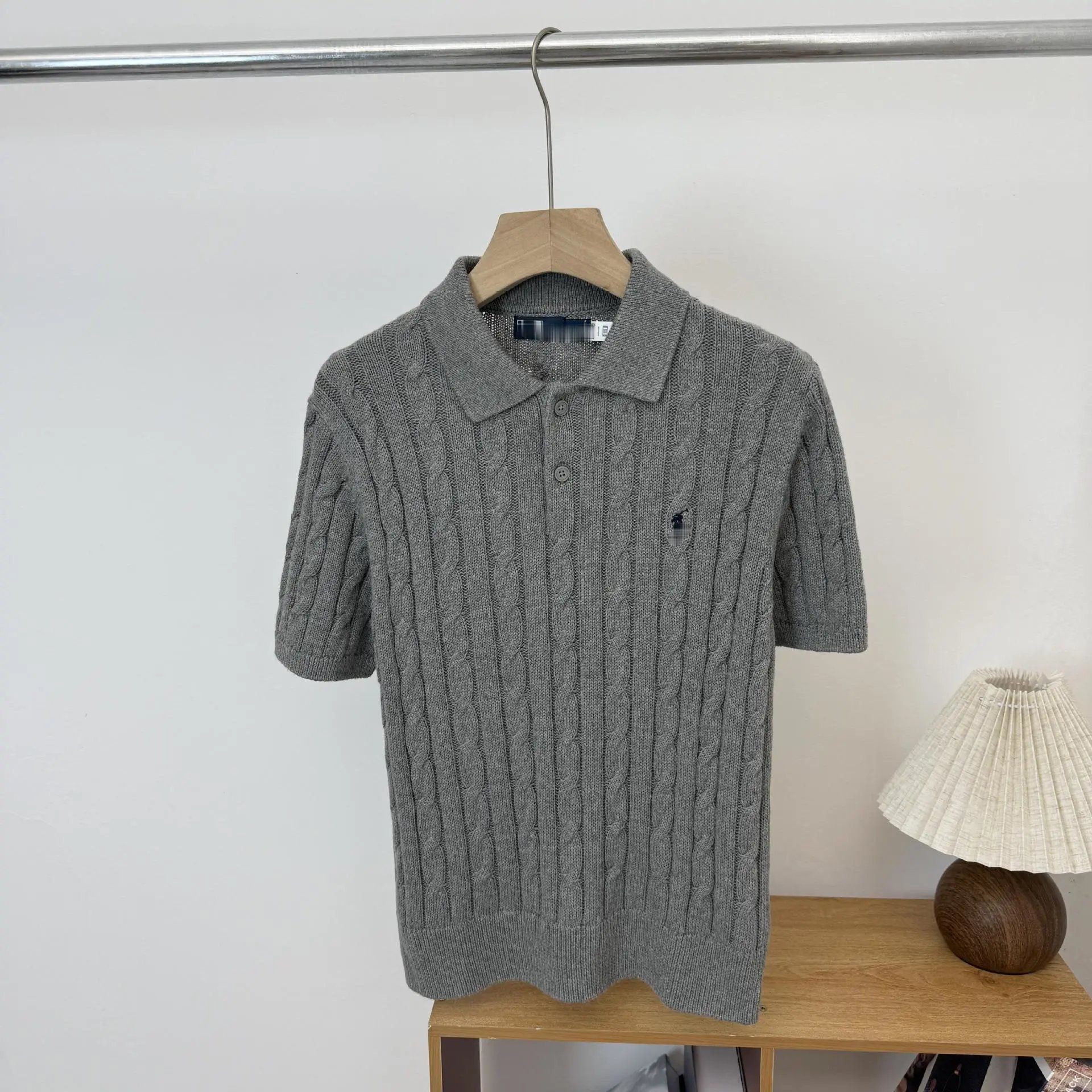Fred Perry Cable Knit Polo Olive Green Polo Shirt - 11