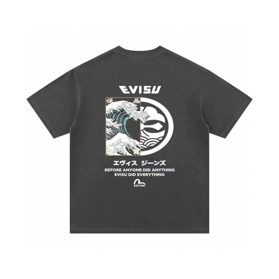 Evisu Daruma Graphic Print Red T-Shirt - 16