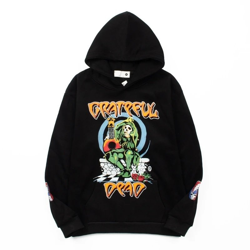 Design Grateful Dead x Unknown Artist Hoodie Black Hoodie - 4