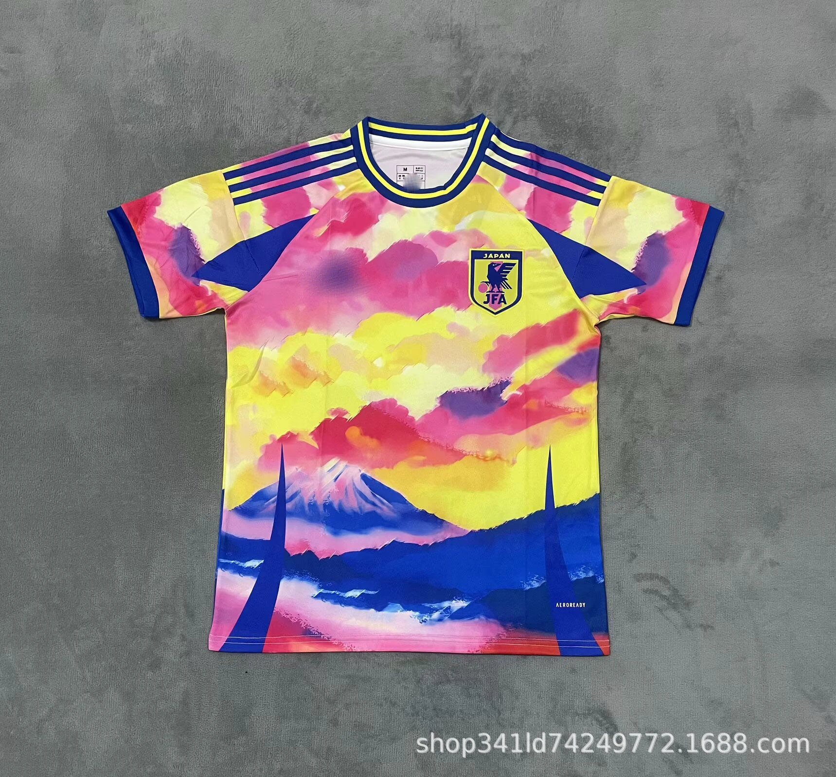 Adidas Japan National Team Away Jersey White Red Flame Print Jersey - 10