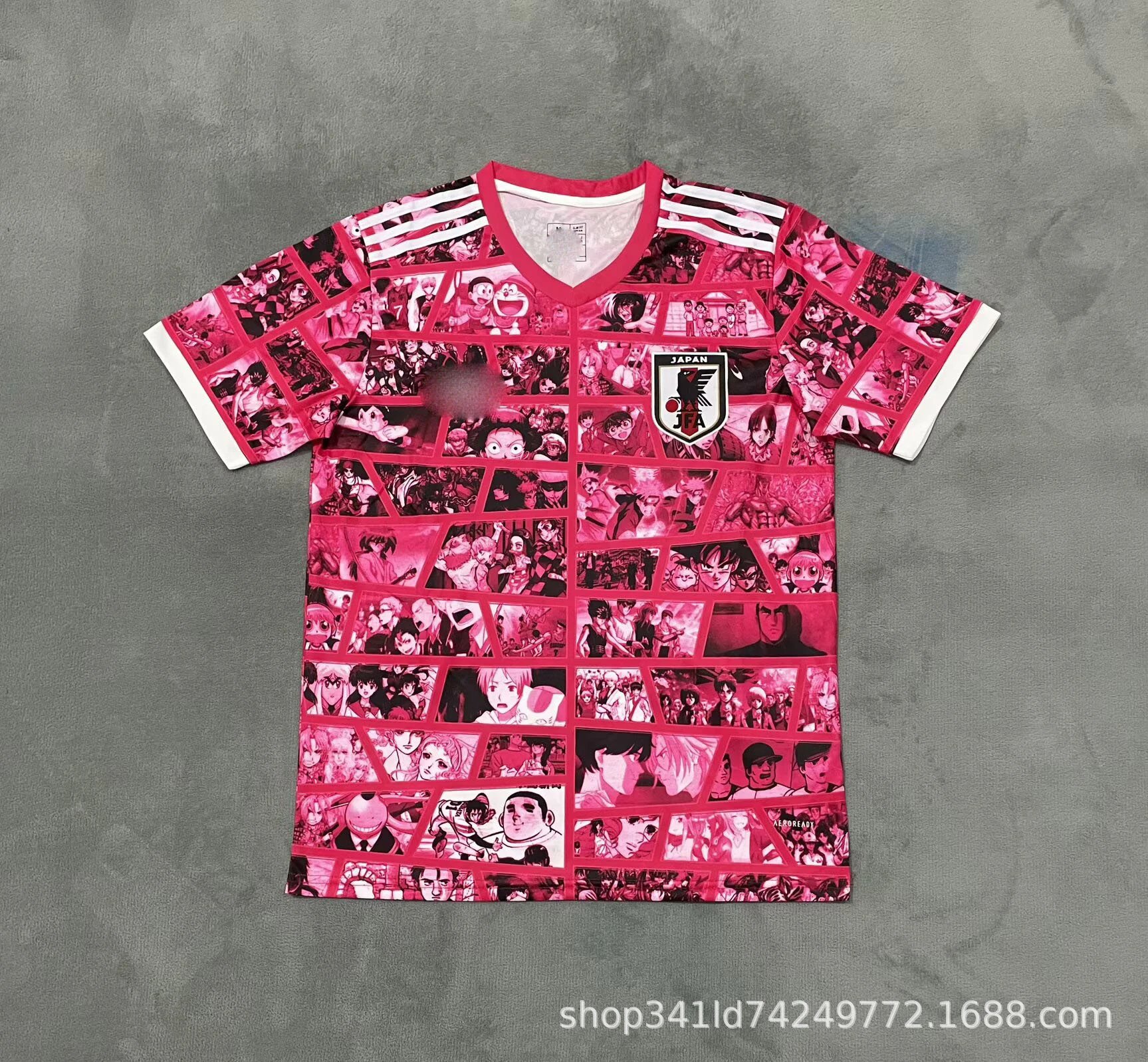Adidas Japan National Team Away Jersey White Red Flame Print Jersey - 20