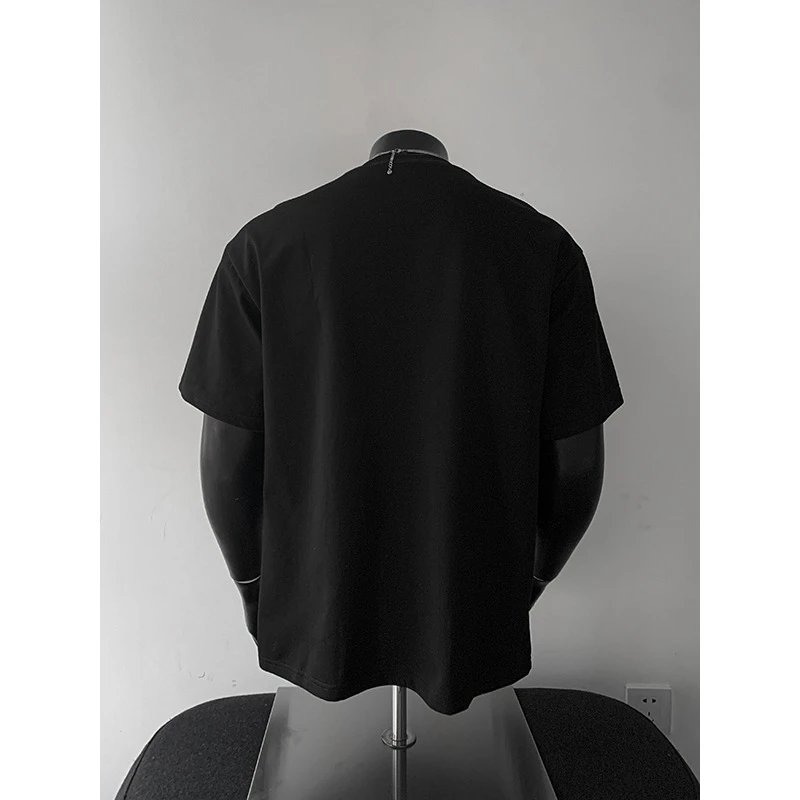 Design Contrast Trim Polo Black Polo Shirt - 33