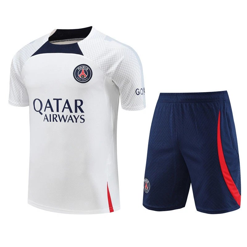 Paris Saint-Germain Training Kit Black Pink Jersey and Shorts Sets - 10