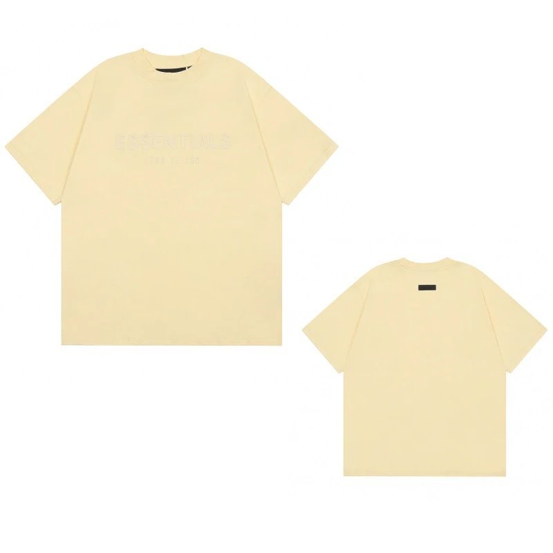Fear of God Essentials Oversized T-Shirt and Drawstring Shorts Set Pale Yellow - 7