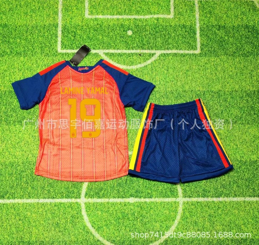 Design Argentina National Team Messi #10 Home Jersey Set Blue and White Stripes Jersey and Shorts Sets - 11