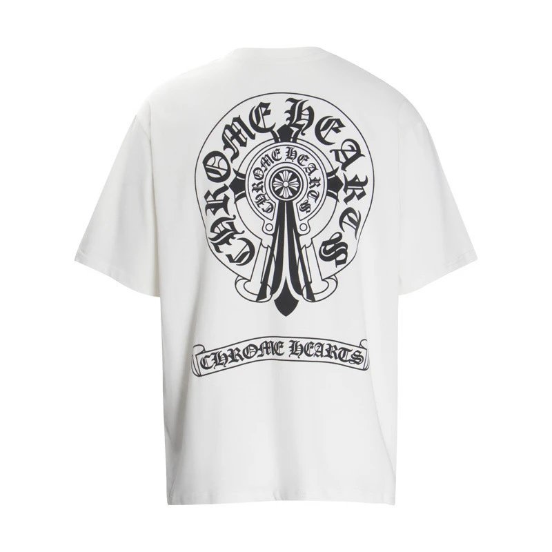 Chrome Hearts Logo Embroidered Black T-Shirt - 16