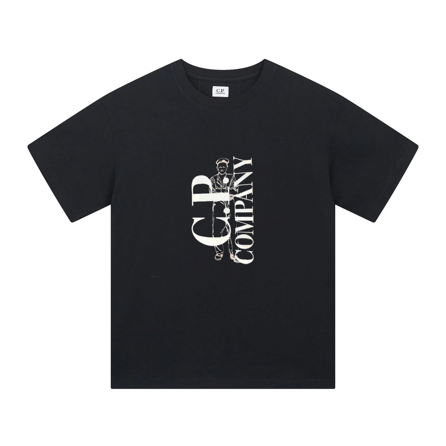 C.P. Company T-Shirts Logo Print Crewneck Short-Sleeve T-Shirt — 228 black