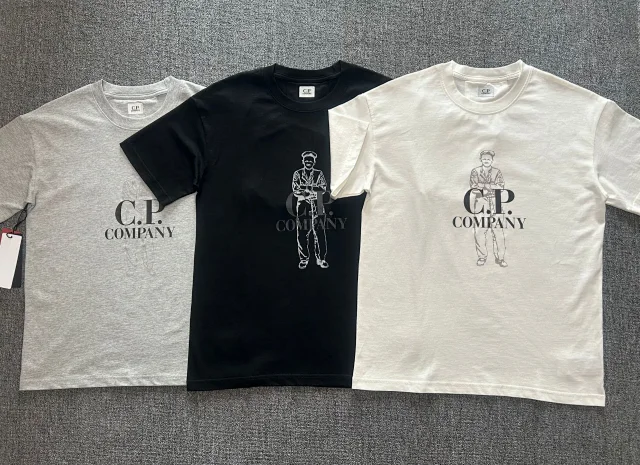 C.P. Company T-Shirts Logo Print Crewneck Short-Sleeve T-Shirt product detail image 7