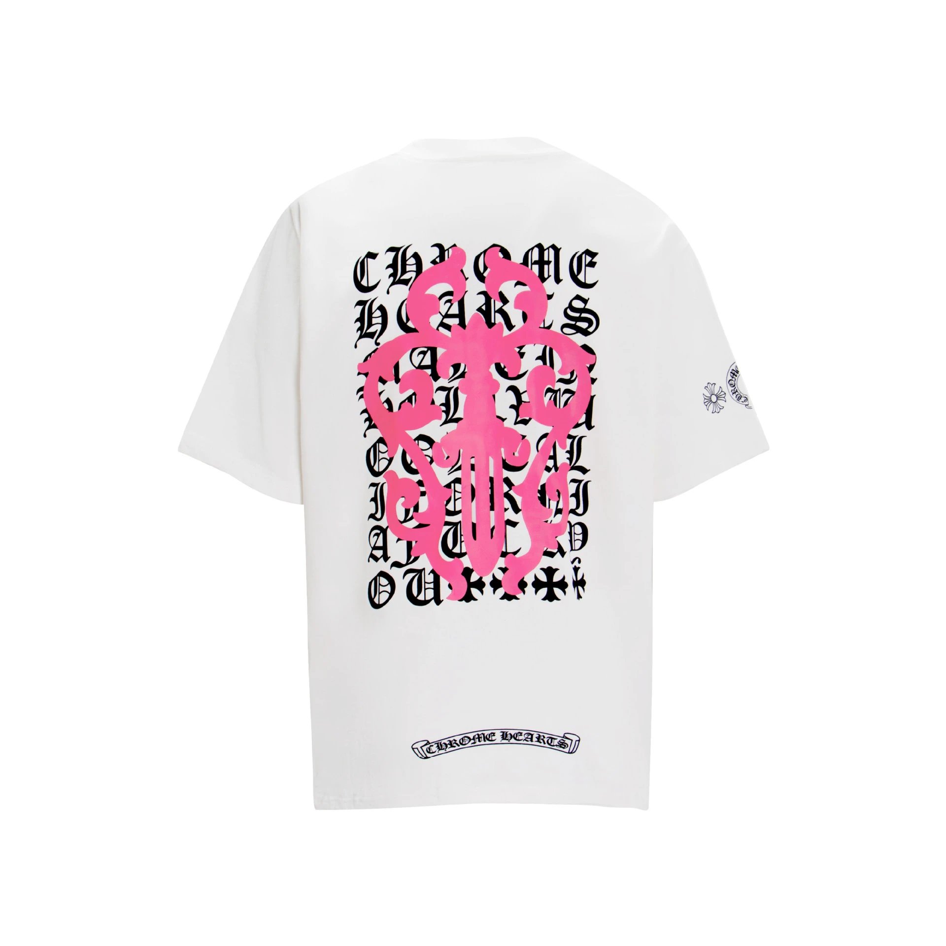 Chrome Hearts Logo Embroidered Black T-Shirt - 30
