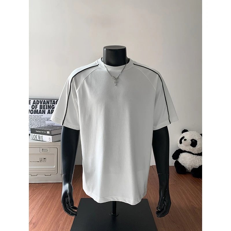 Design Contrast Trim Polo Black Polo Shirt - 41