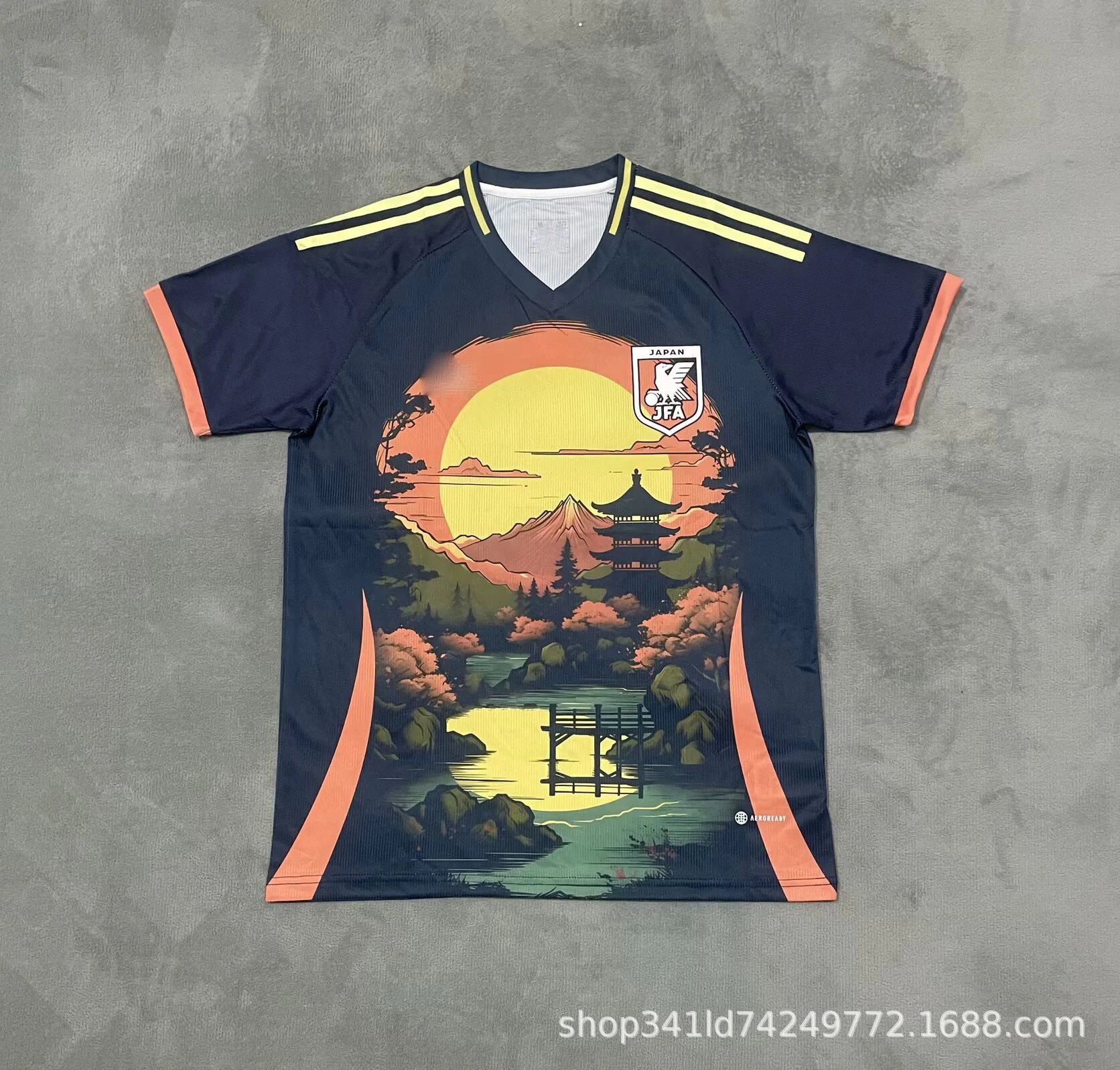 Adidas Japan National Team Away Jersey White Red Flame Print Jersey - 3