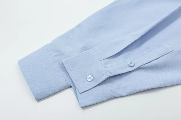 AMI Paris Heart Logo Oxford Shirt Light Blue - 40