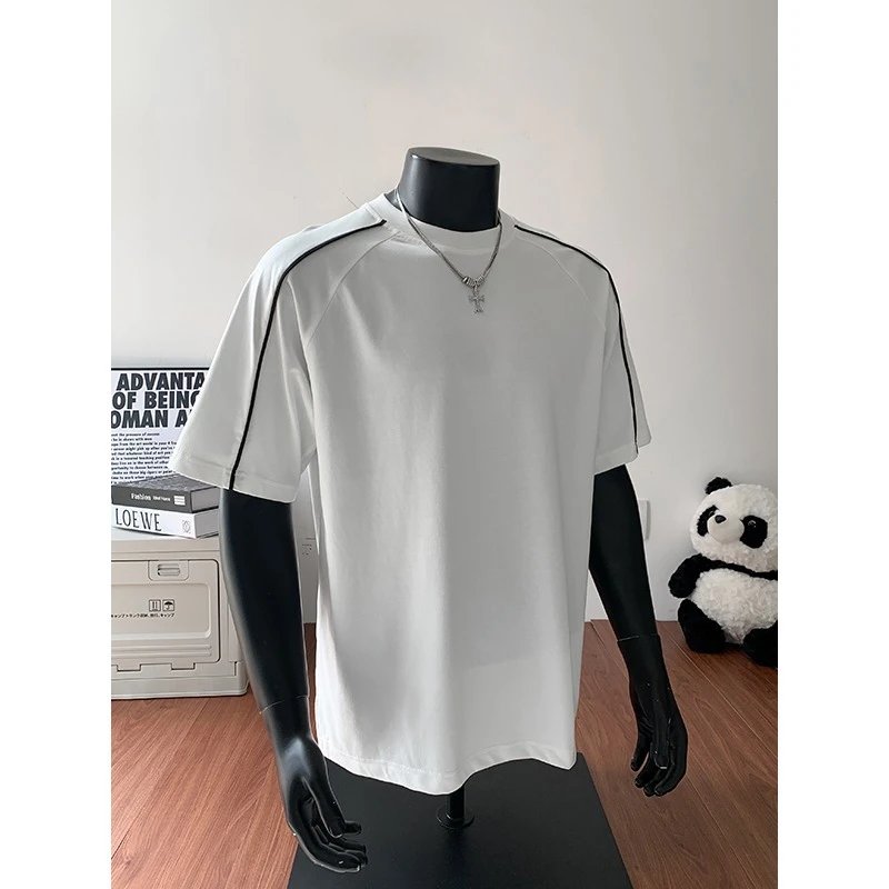 Design Contrast Trim Polo Black Polo Shirt - 43