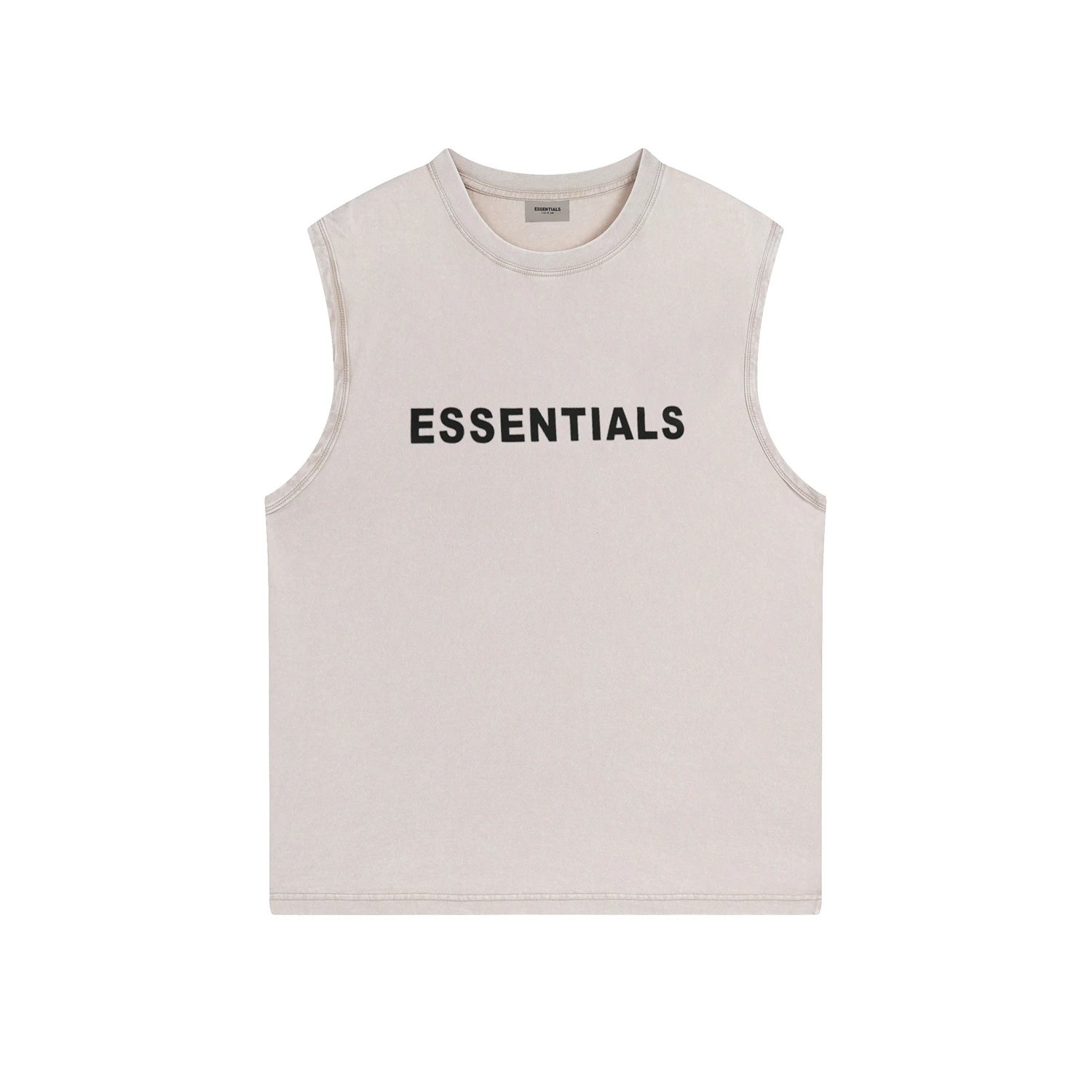 Fear of God Essentials Acid Wash Black Vest-Top - 7