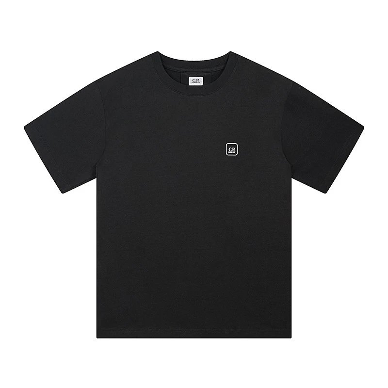 C.P. Company T-Shirts Logo Print Crewneck Short-Sleeve T-Shirt — 230 black