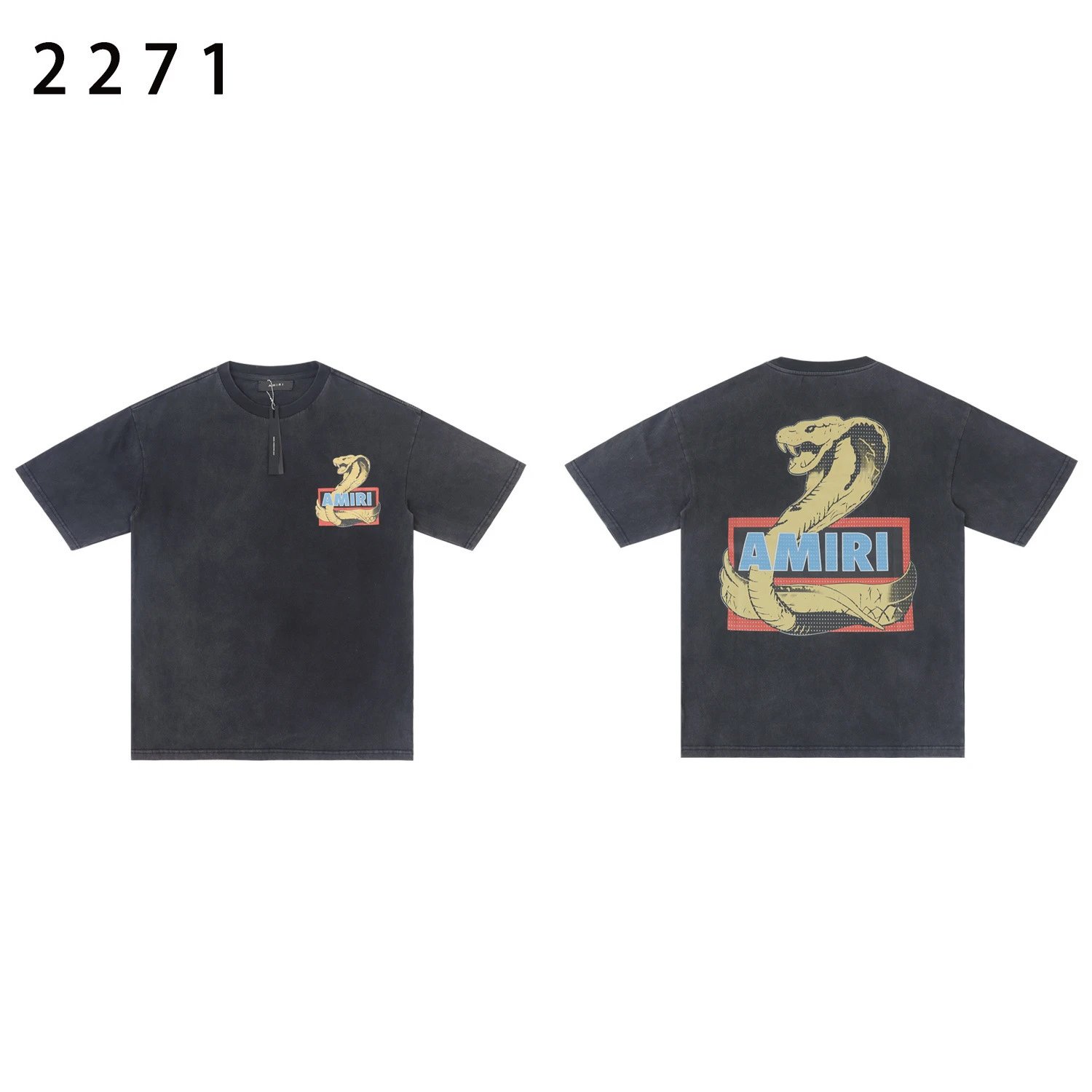 Amiri Distressed Black T-Shirt - 13