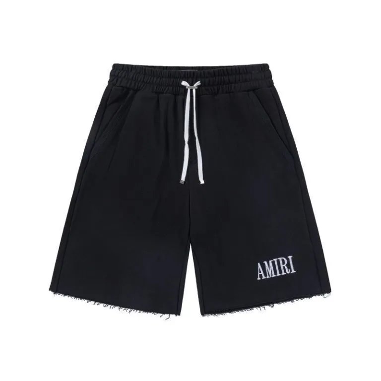 Amiri Logo Embroidered Fleece Shorts Gray - 6