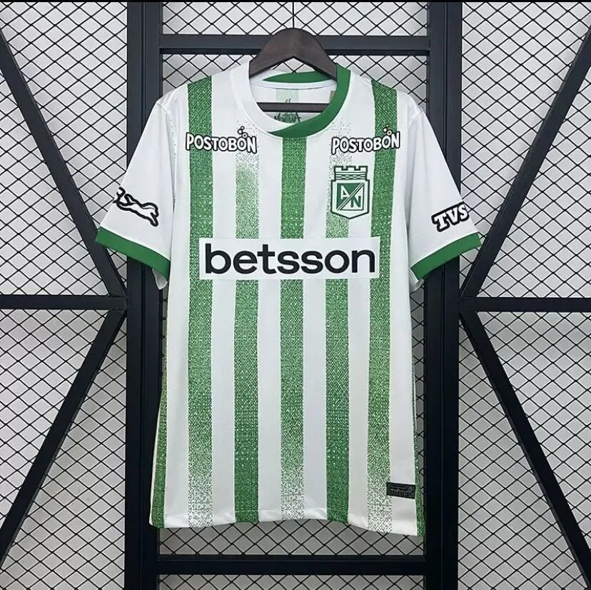 AC Milan Sporting CP Home Jersey Green and White Striped Football Shirt Jersey - 16