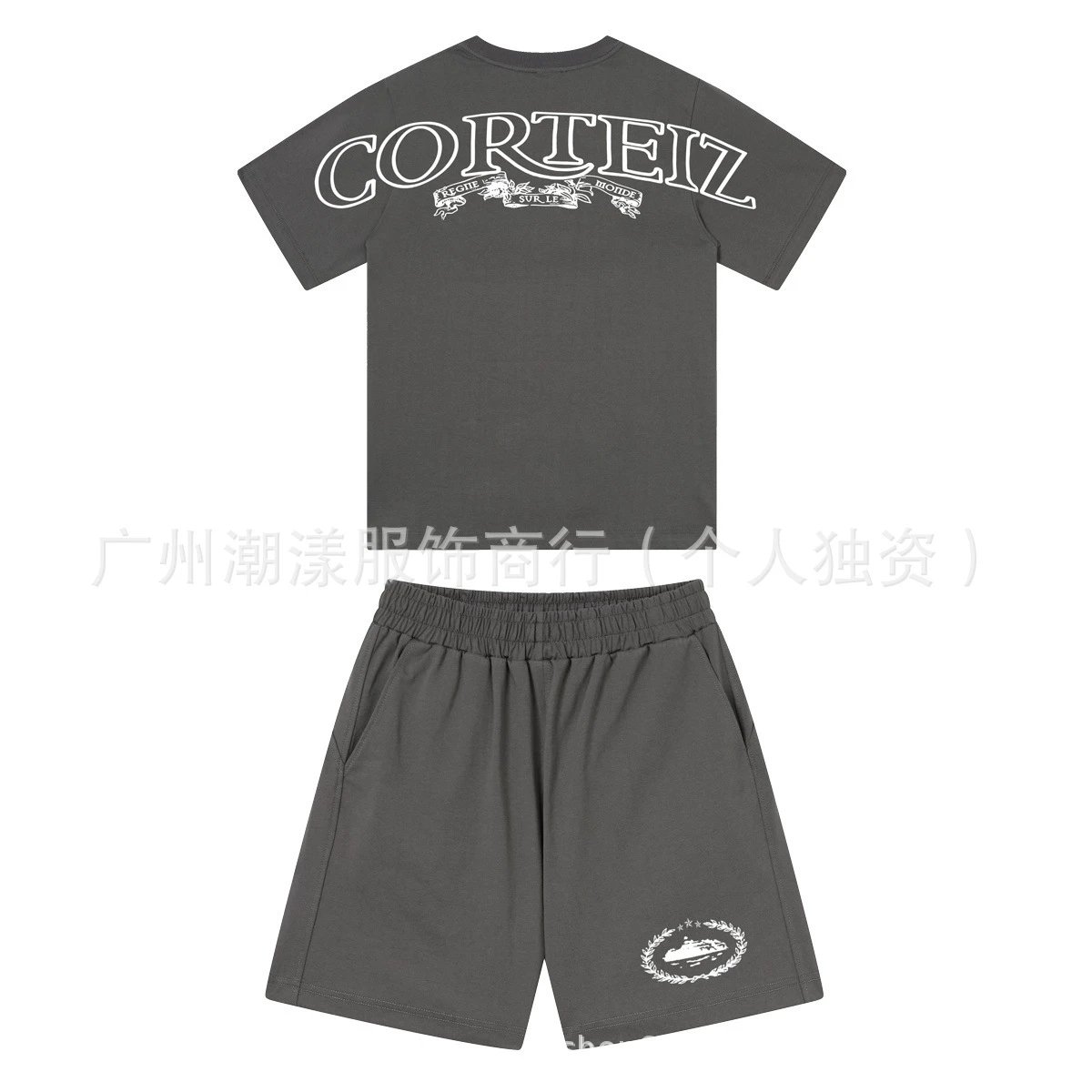 Design Oval Island Graphic Black T-Shirt - 44