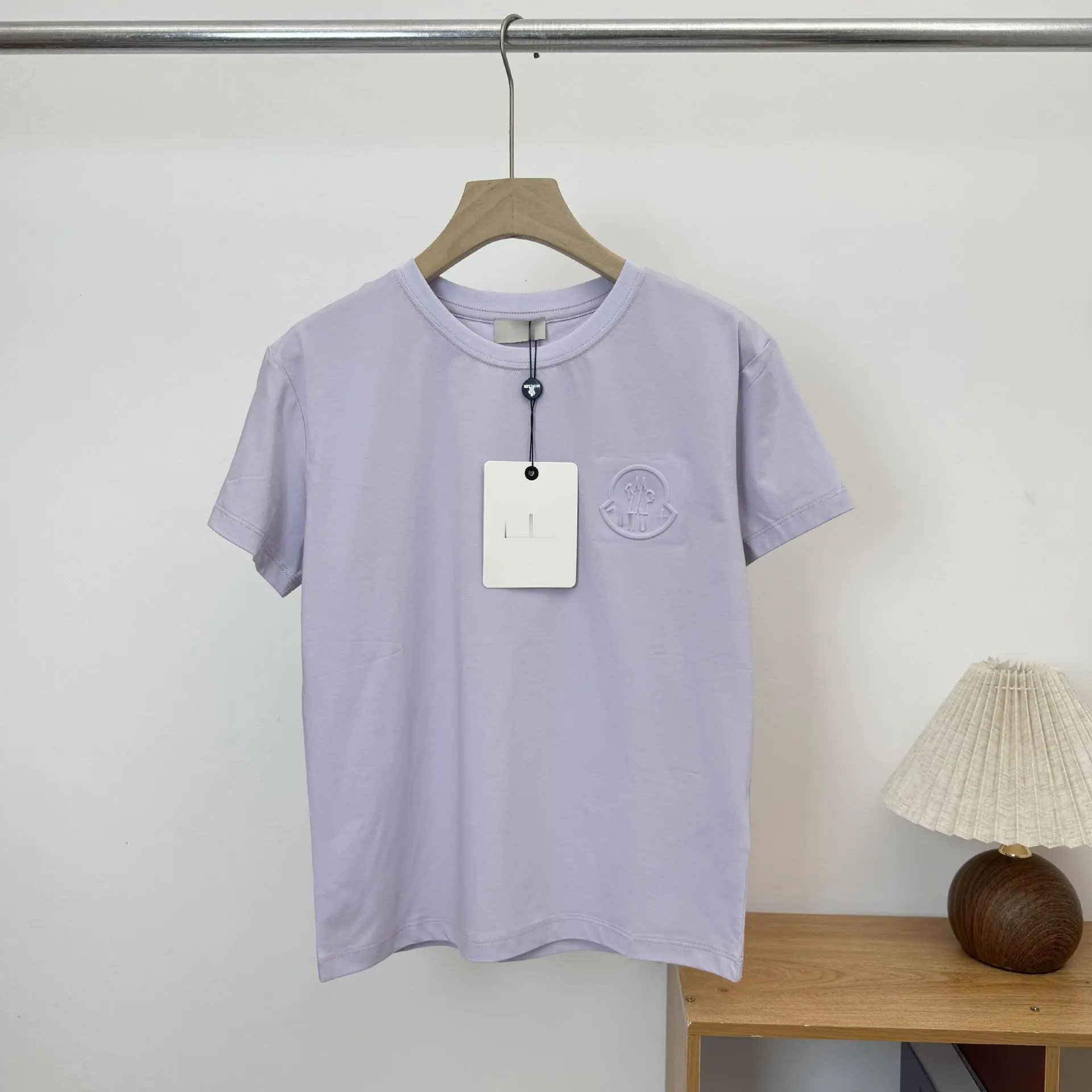 Moncler Logo Embroidered White T-Shirt - 9
