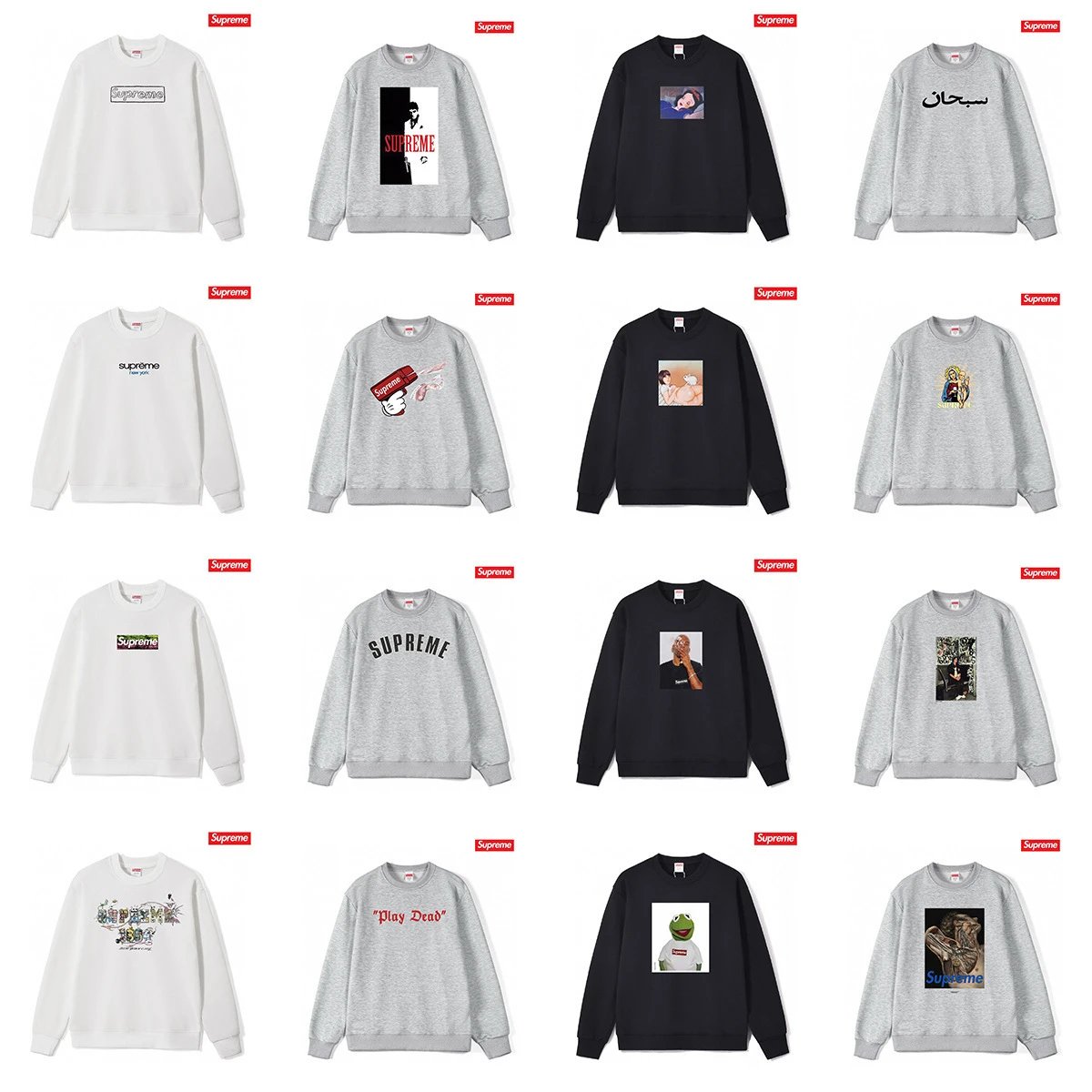 Supreme Graphic Print Crewneck Sweatshirt Unisex