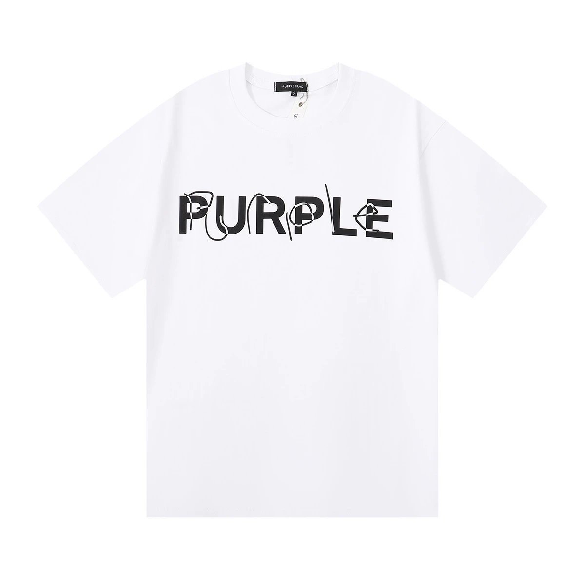 Purple Brand Purple Crowd Print Black T-Shirt - 23