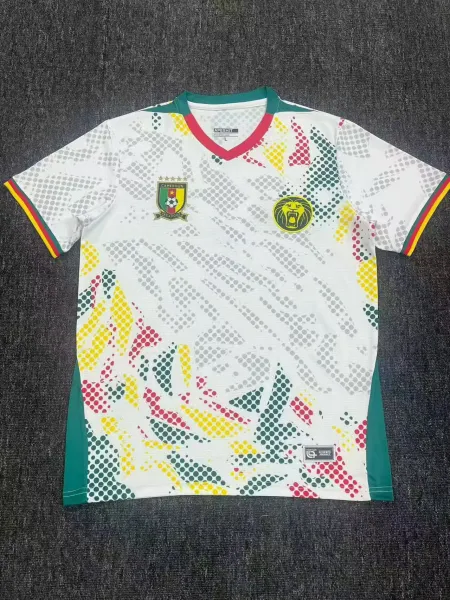 Design Cameroon National Team 2023 Away Jersey White Multicolor Jersey - 1