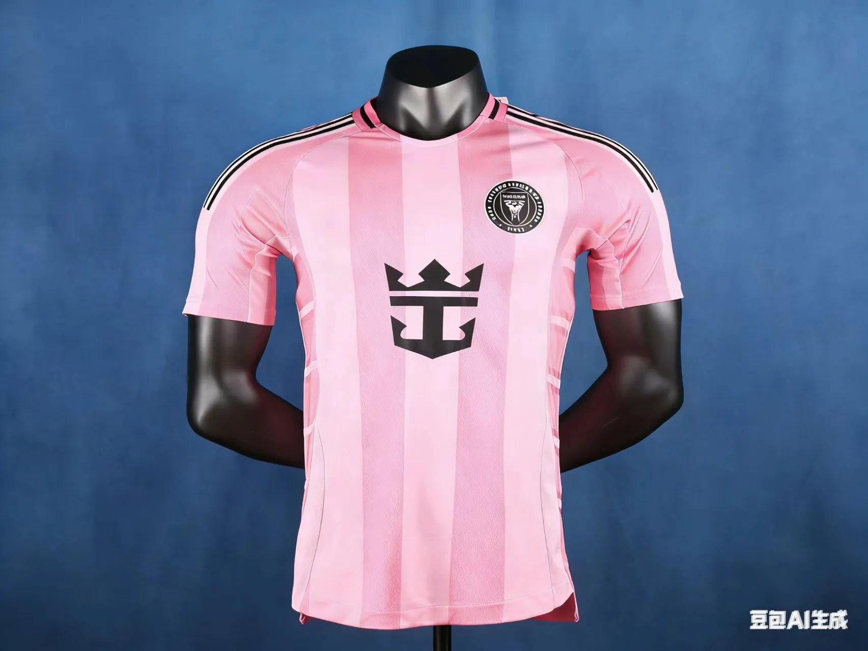 Inter Miami CF x Royal Caribbean Pink Striped Soccer Jersey - 1