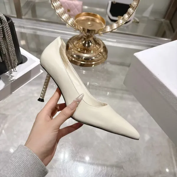 Design Slingback Stiletto Heel Black Patent Leather Pointed-Toe Heels - 11