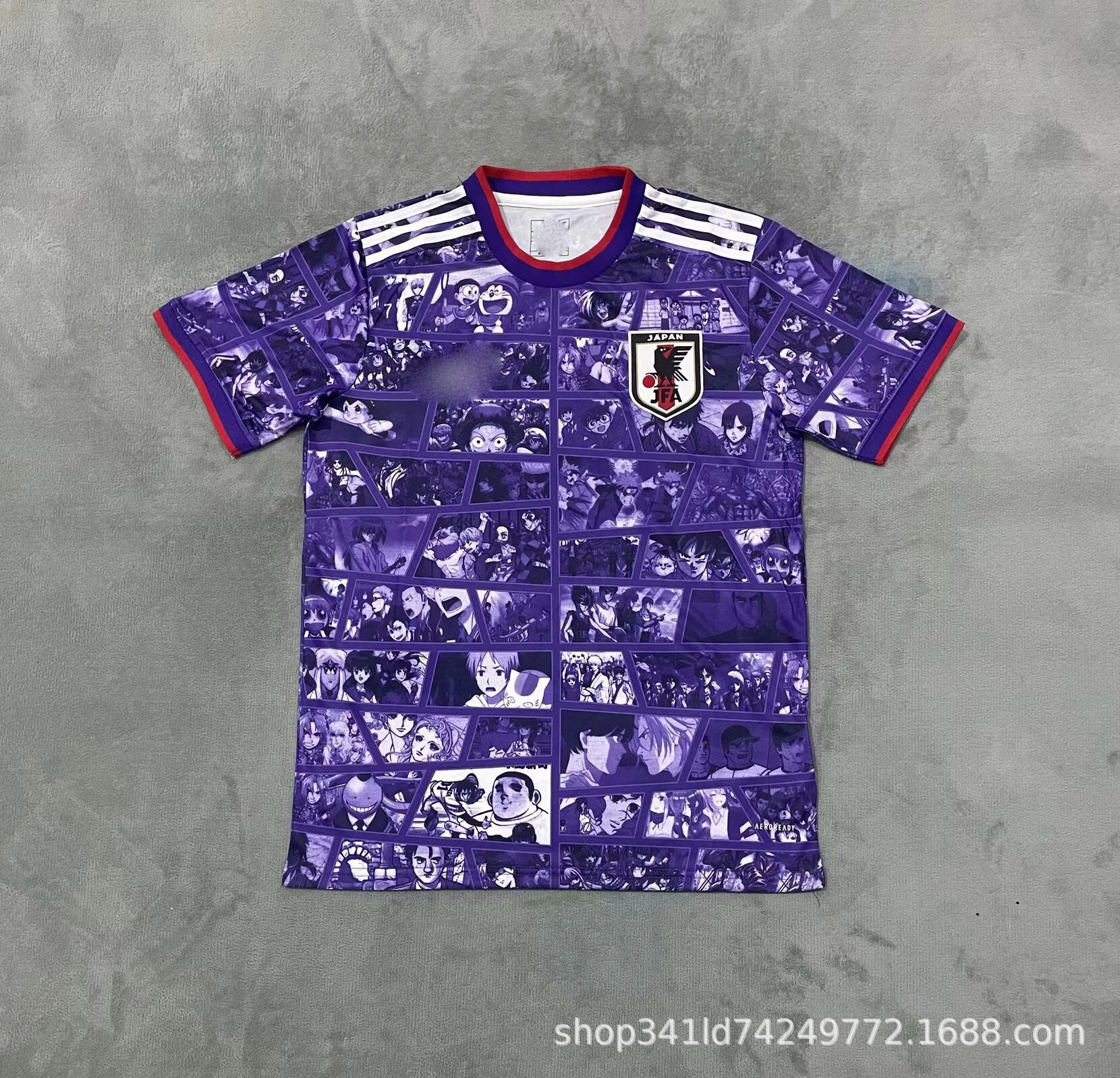 Adidas Japan National Team Away Jersey White Red Flame Print Jersey - 19