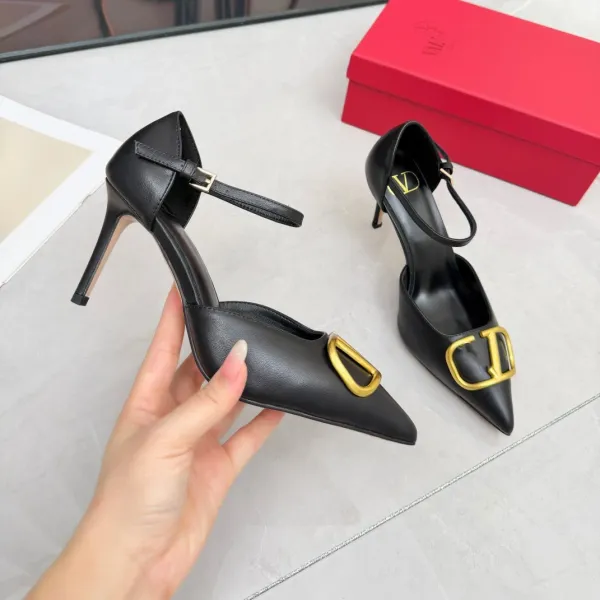 Dior J'Adior Ankle-Strap Stiletto Heels White with Gold Hardware - 5