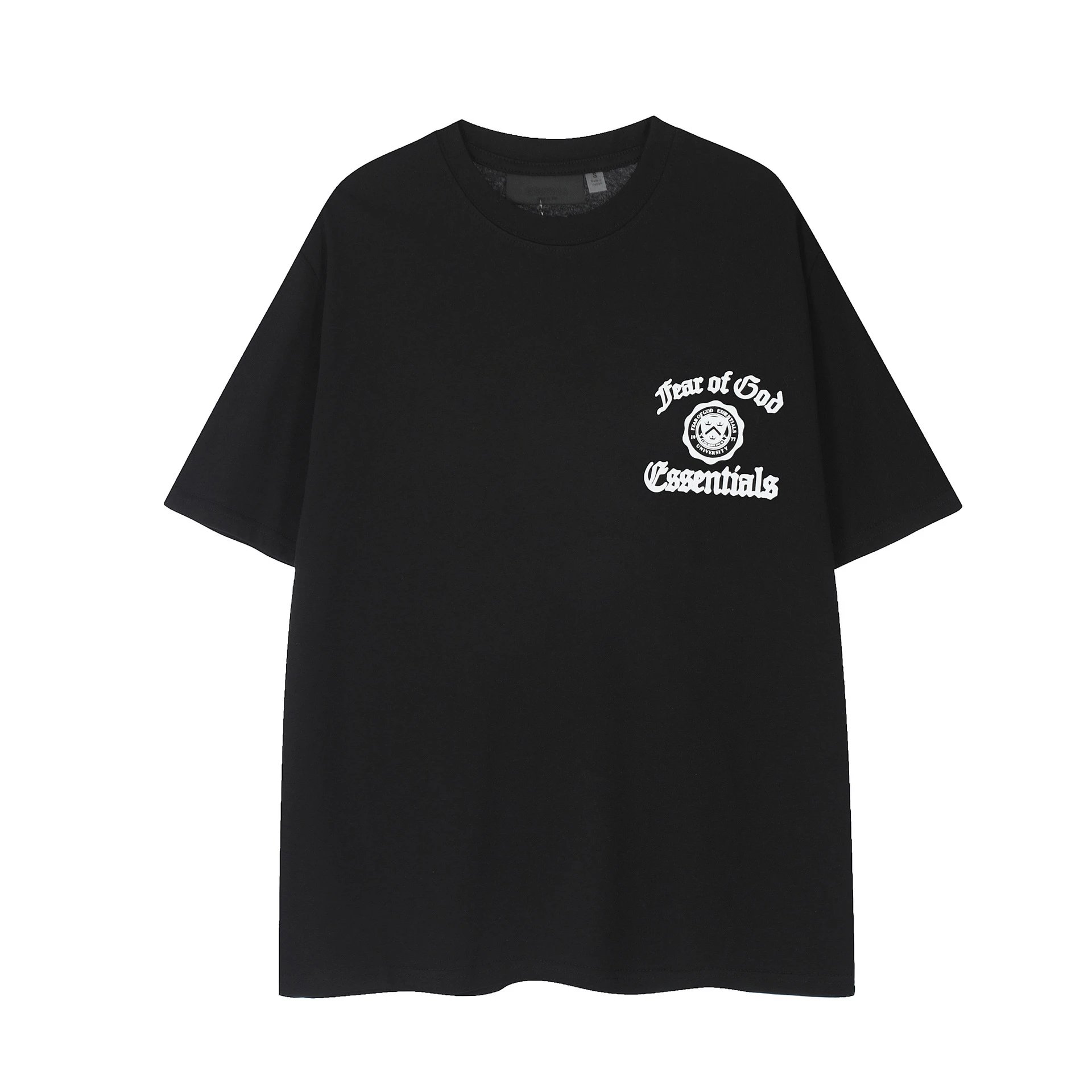 Fear of God Essentials Black College Print T-Shirt - 8