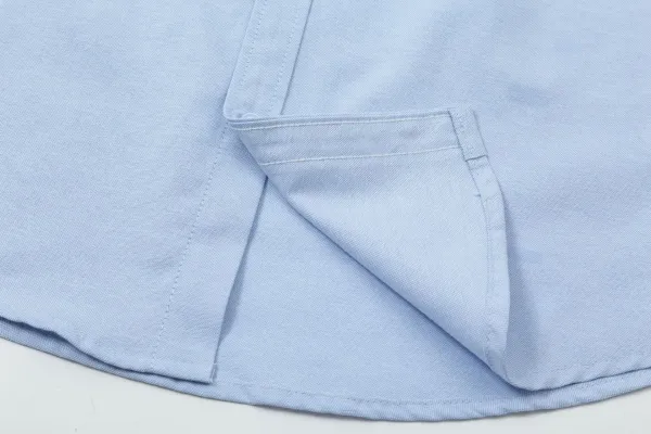 AMI Paris Heart Logo Oxford Shirt Light Blue - 38